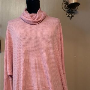 Dolman pink waffle knit top ▪️